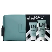 Набір Lierac (Лієрак) Homme: Гель зволожуючий енергетичний 50мл + Гель для душу інтегральний 200мл + косметичка
