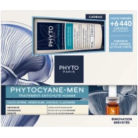 Набір Phyto (Фіто) Phytocyane Men Anti-Hair Loss Treatment Set для чоловіків проти хронічного випадання волосся (ампули 12*3,5мл + шампунь 100мл)