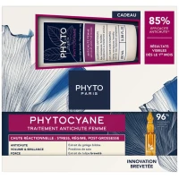 Набір Phyto (Фіто) Phytocyane Reactional Hair Loss Treatment For Women Set проти випадання волосся у жінок (ампули 12*5мл + шампунь 100мл)