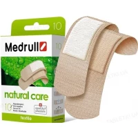 Набір пластирів медичних Medrull Natural Care бактерицидний на тканинній основі, 10 штук