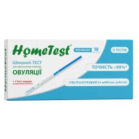 Набір тестів HomeTest для визначення овуляції (5 штук) і вагітності (1 штука), 6 штук