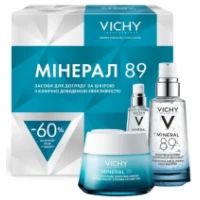 Набор Vichy (Веши) Mineral 89: Крем легкий увлажнение 72 часа. 50мл и Гель-бустер 50мл