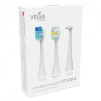 Насадки Vega (Вега) VT-100 W до звукової зубної щітки VT-800 W (білі)