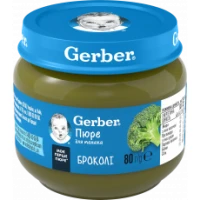 Овощное пюре Gerber (Гербер) Брокколи с 6 месяцев 80 г