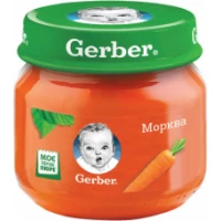 Овощное пюре Gerber (Гербер) Морковь с 6 месяцев 80 г