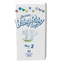 Підгузники BabyBaby (Бебі Бебі) Soft Standart Mini (3-6кг) р.2 №62