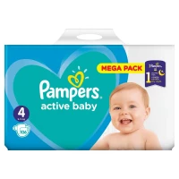 Подгузники детские Pampers (Памперс) Active Baby размер 4, 9-14 кг, 106 штук