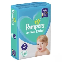 Подгузники детские Pampers (Памперс) Active Baby размер 5, 11-16 кг, 42 шт