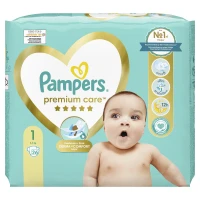 Подгузники детские Pampers (Памперс) Premium Care размер 1, 2-5 кг, 26 штук