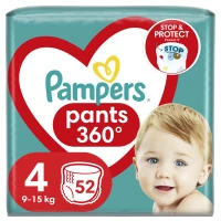 Підгузники-трусики дитячі Pampers (Памперс) Pants розмір 4, 9-15 кг, 52 штуки