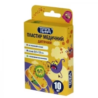 Пластир бактерицидний Teta (Тета) 2,5х7,2см тканинний дитячий №10