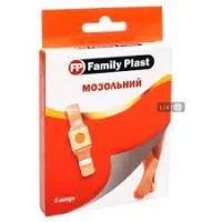Пластир медичний «FP Family Plast» мозольний 2 см х 6 см, 5 штук