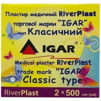 Пластырь медицинский IGAR RiverPlast тип Классический на тканевой основе (хлопок) 2 см х 500 см, 1 штука