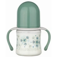 Пляшечка Baby-Nova (Бебі-Нова) пластикова з ручками 150мл зелена