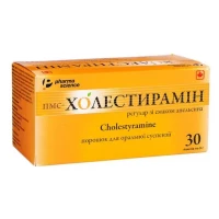 ПМС-ХОЛЕСТИРАМИН Регулар порошок для оральной суспензии со вкусом апельсина по 4г/9г по 9г №30