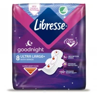 Покладки гігієнічні Libresse (Лібрес) Ultra Goodnight soft №8