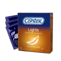 Презервативи латексні Contex Lights особливо тонкі, 3 штуки