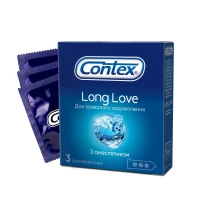 Презервативи латексні Contex Long Love з анестетиком, 3 штуки