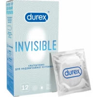 Презервативи латексні Durex Invisible ультратонкі, 12 штук