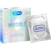 Презервативи латексні Durex Invisible ультратонкі, 3 штуки