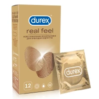 Презервативы из синтетического латекса Durex Real Feel натуральные ощущения, 12 штук