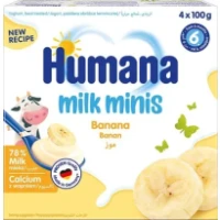 Продукт кисломолочний Humana (Хумана) з бананом для дітей з 6 міс. 4х100г