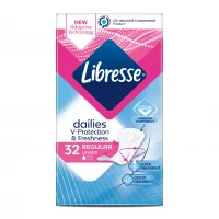 Прокладки ежедневные гигиенические Libresse Dailyfresh Normal Plus, 32 шт