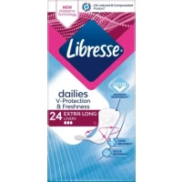 Прокладки щоденні гігієнічні Libresse (Лібрес) Dailies Fresh Extra Long №24