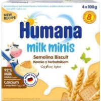 Пудинг Humana (Хумана) манний з печивом для харчування дітей від 8 міс. 4*100г