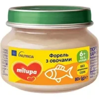 Пюре овочево-рибне Milupa (Мілупа) Форель з овочами  6+ міс. 80г