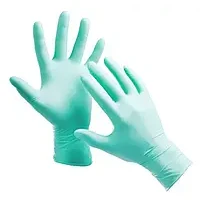 Перчатки нестерильные нитриловые смотровые неприпудренные Alexpharm р.L №2 (голубые)