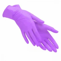 Перчатки нестерильные смотровые нитриловые неприпудренные Alexpharm (Алексфарм) р.L №2 (фиолетовые)