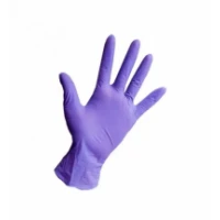 Перчатки нестерильные смотровые нитриловые неприпудренные Alexpharm (Алексфарм) р.M №2 (фиолетовые)
