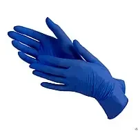 Перчатки нестерильные смотровые нитриловые неприпудренные Alexpharm р.L №2 (синие)