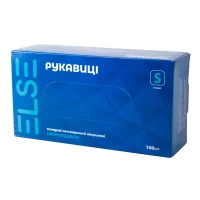 Рукавиці нестерильні оглядові нітрилові неприпудрені Else ТМ р.S №2