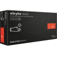 Перчатки нестерильные для осмотра латексные неприпудренные Nitrylex р.L №2 (черные)