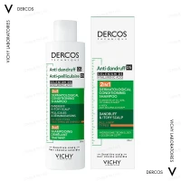 Шампунь-кондиціонер Vichy (Віши) Dercos Anti-Dandruff 2в1 проти лупи для усіх типів волосся 200мл