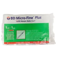 Шприц інсуліновий BD Micro-Fine Plus 1мл U-100 29G (0.33x12.7 мм) №10
