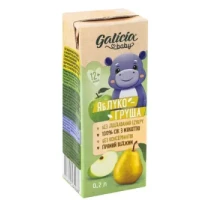 Сок Galicia (Галиция) Baby Яблоко-груша с мякотью от 12 мес. 200мл
