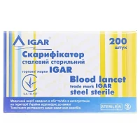 Скарифікатор IGAR сталевий стерильний, 200 штук