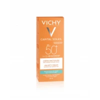 Сонцезахисний крем Vichy (Віши) Capital Ideal Soleil Velvety Cream Complexion SPF 50+ потрійної дії для обличчя 50 мл