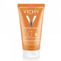 Сонцезахисний крем Vichy (Віши) Capital Ideal Soleil Velvety Cream Complexion SPF 50+ потрійної дії для обличчя 50 мл