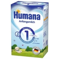 Суха молочна суміш Нumana (Хумана) 1 з LC PUFA, пребіотиками і нуклеотидами для дітей з 0 до 6 місяців, 600 г