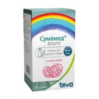 СУМАМЕД Форте порошок для оральної суспензії по 200мг/5мл по 37,5мл (1500мг)