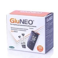 Тест-смужки GluNeo для глюкометра 2 флакона по 25 штук