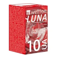 Тест-смужки Wellion (Велліон) Luna для визначення сечової кислоти в крові №10