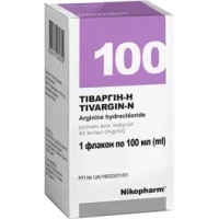 ТІВАРГІН-Н розчин для інфузій по 42мг/мл по 100мл №10