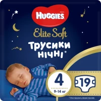 Трусики-підгузки Huggies (Хагіс) Elite Soft Overnites (9-14 кг) р.4 №19