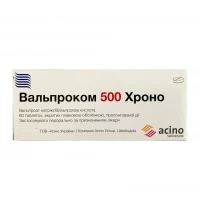 ВАЛЬПРОКОМ 500 Хроно таблетки пролонгированного действия по 500 мг №60