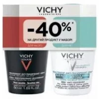 Набір Vichy (Віши) дезодорант 48 год. проти білих слідів 50мл + дезодорант екстра-сильний для чоловіків 50мл